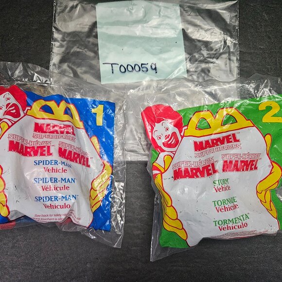 1996 MCDONALDS MARVEL SPIDER MAIN & STORM - Picture 1 of 6